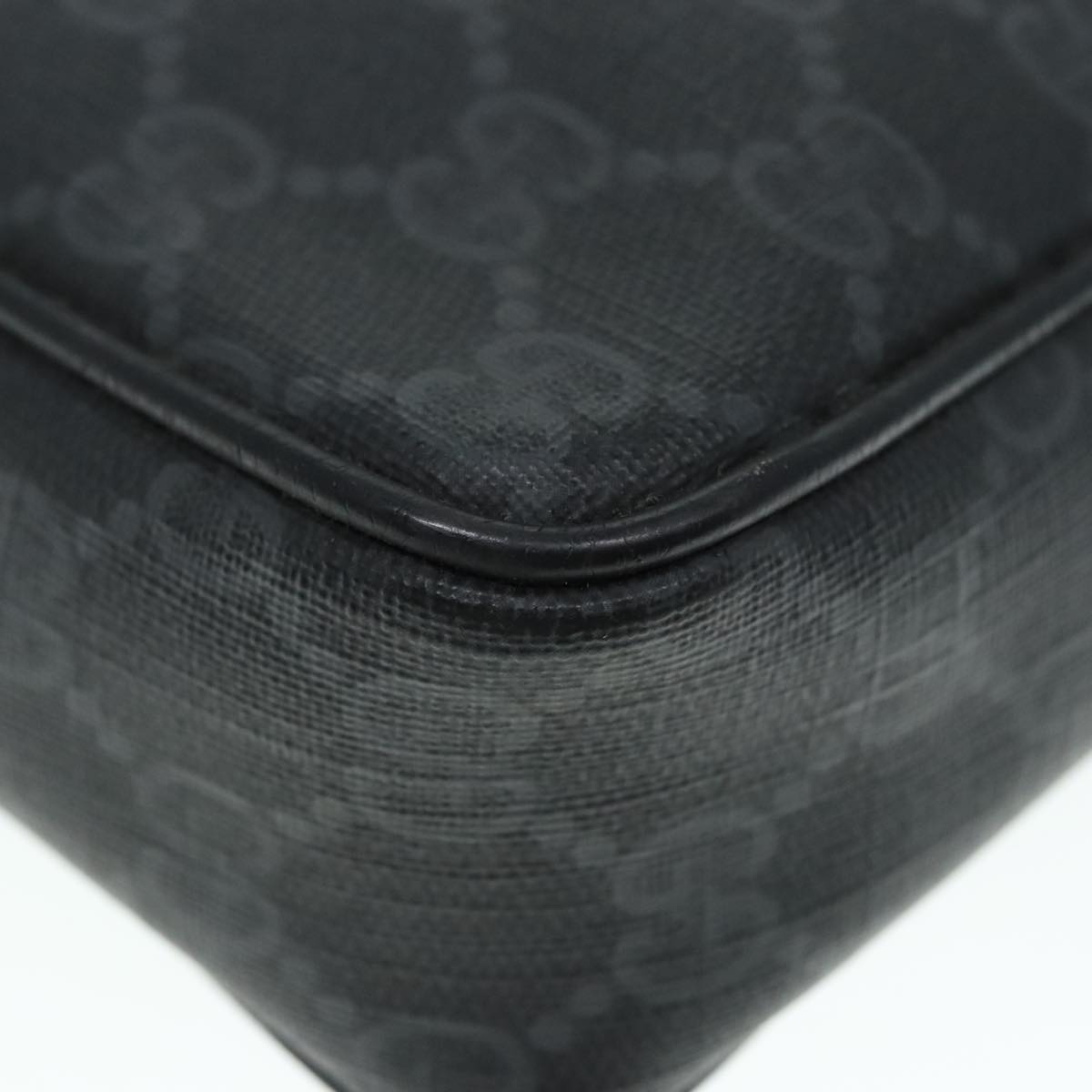 GUCCI GG Canvas Clutch Bag PVC Black 90791