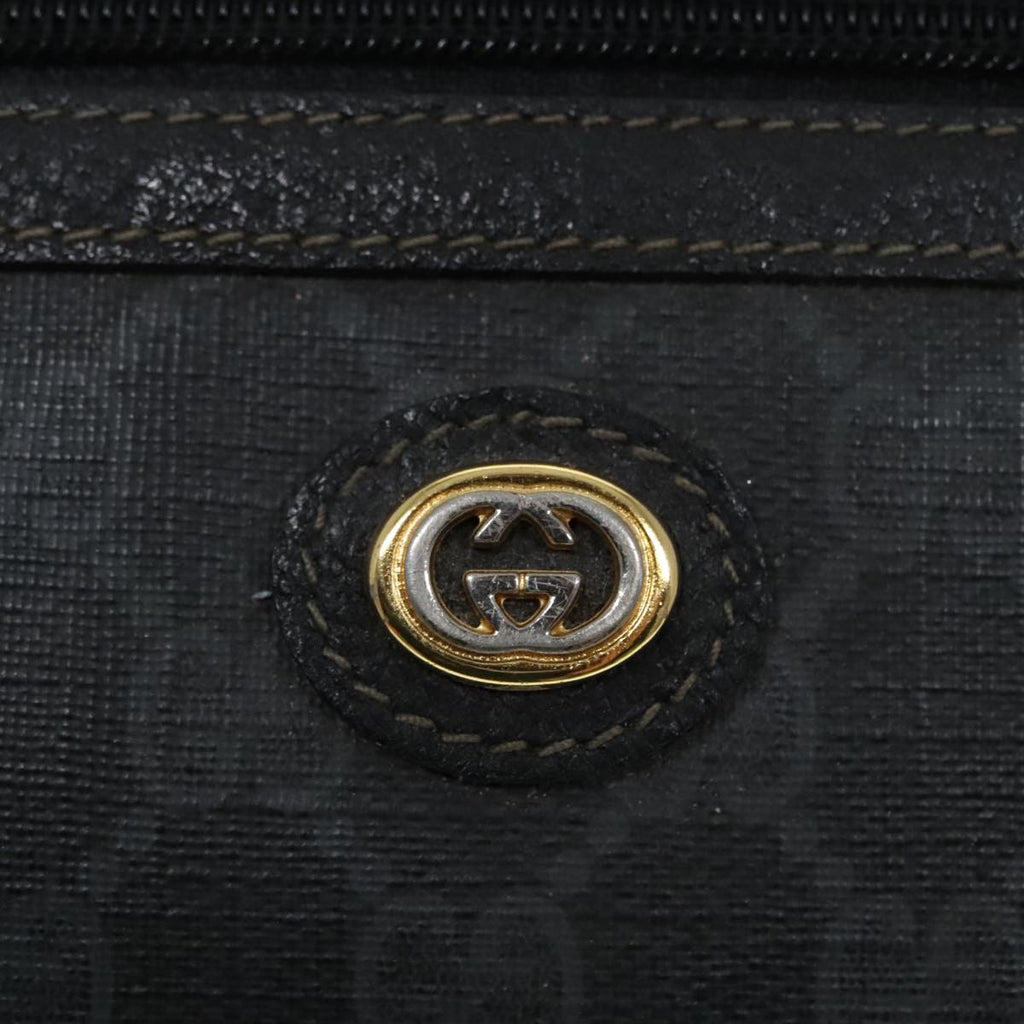 GUCCI GG Canvas Clutch Bag PVC Black 90791
