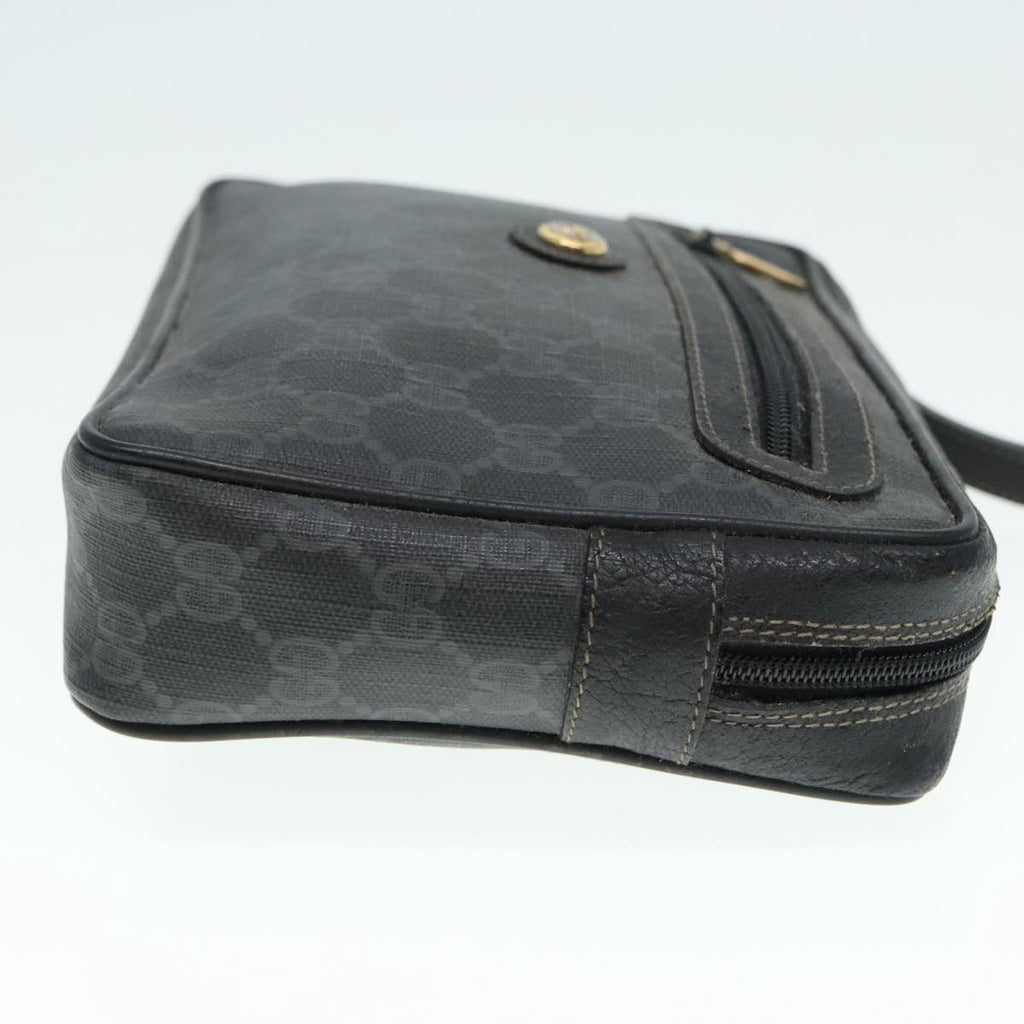 GUCCI GG Canvas Clutch Bag PVC Black 90791