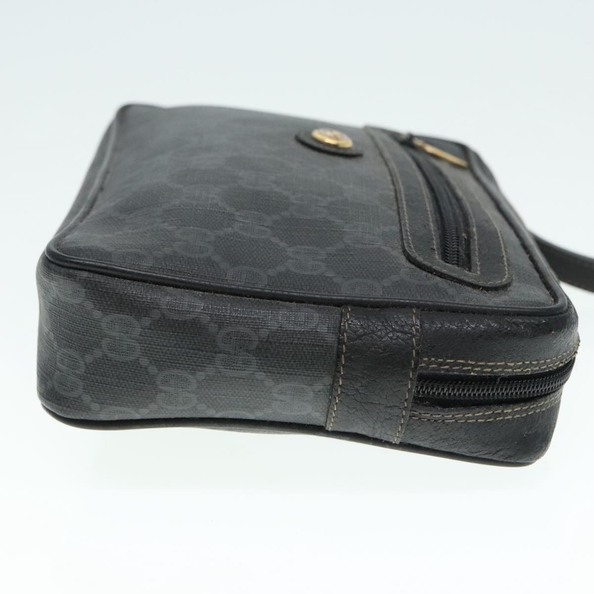 GUCCI GG Canvas Clutch Bag PVC Black 90791