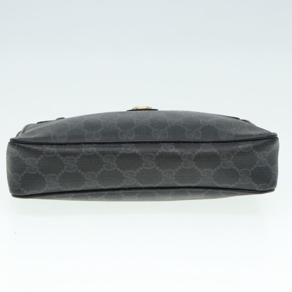 GUCCI GG Canvas Clutch Bag PVC Black 90791