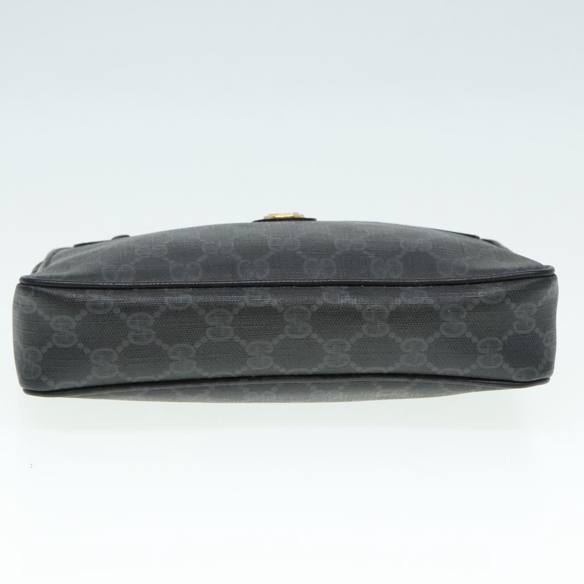 GUCCI GG Canvas Clutch Bag PVC Black 90791