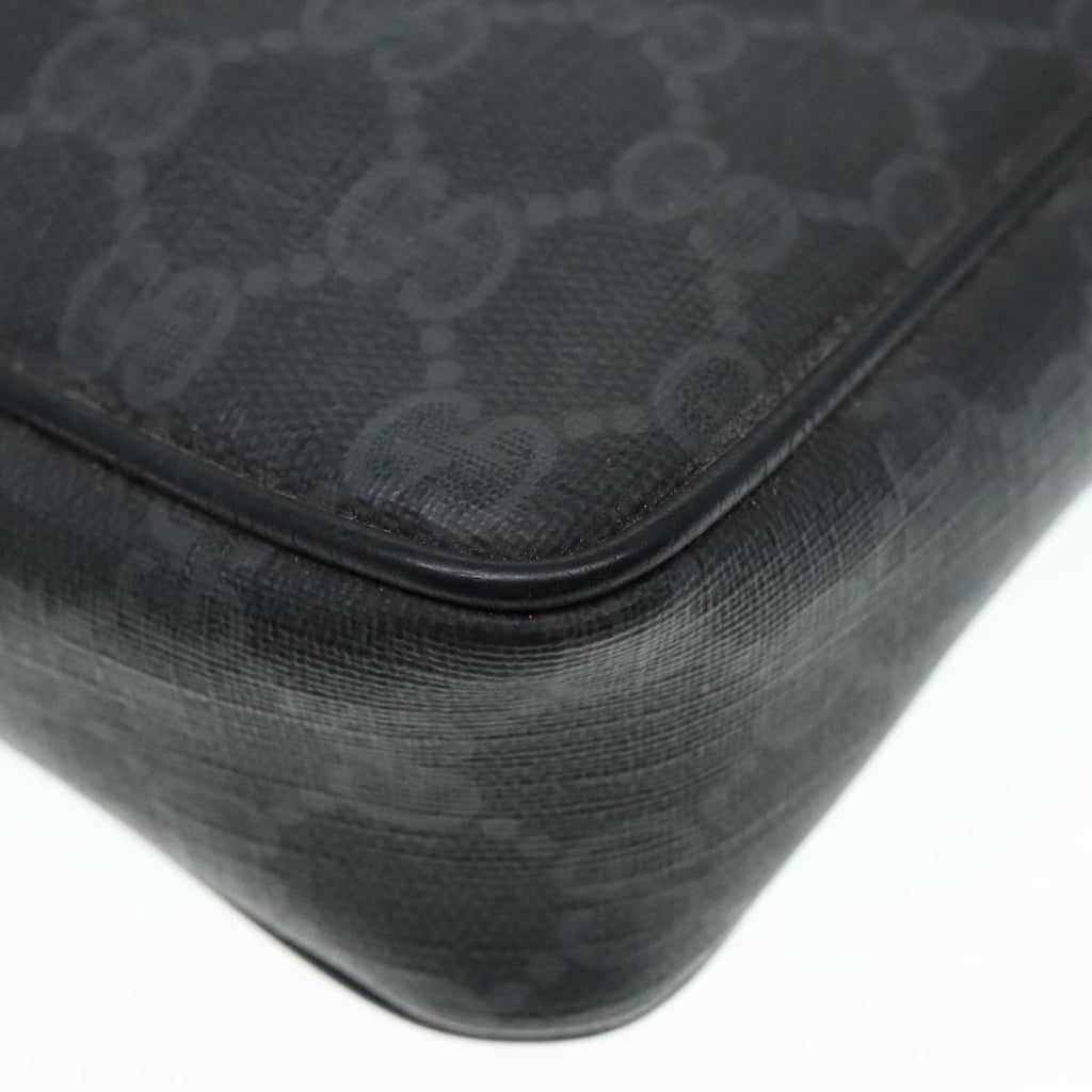 GUCCI GG Canvas Clutch Bag PVC Black 90791