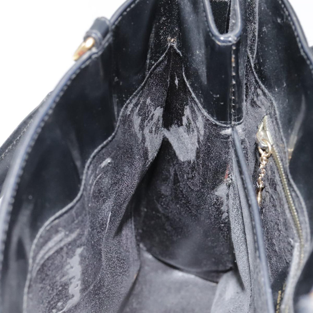 GUCCI Hand Bag Patent leather Black 90794