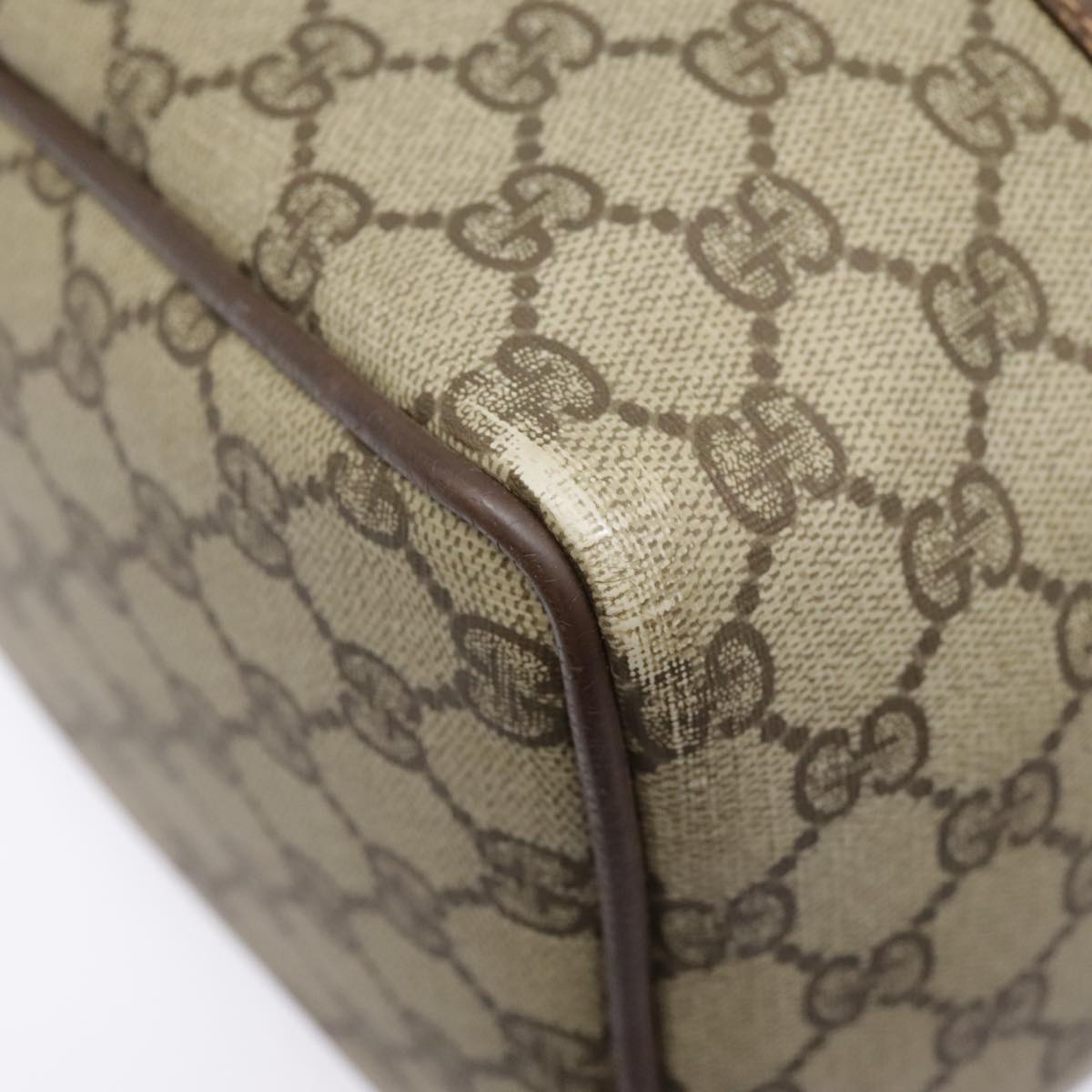 GUCCI GG Canvas Web Sherry Line Boston Bag PVC Beige Green Red 90797