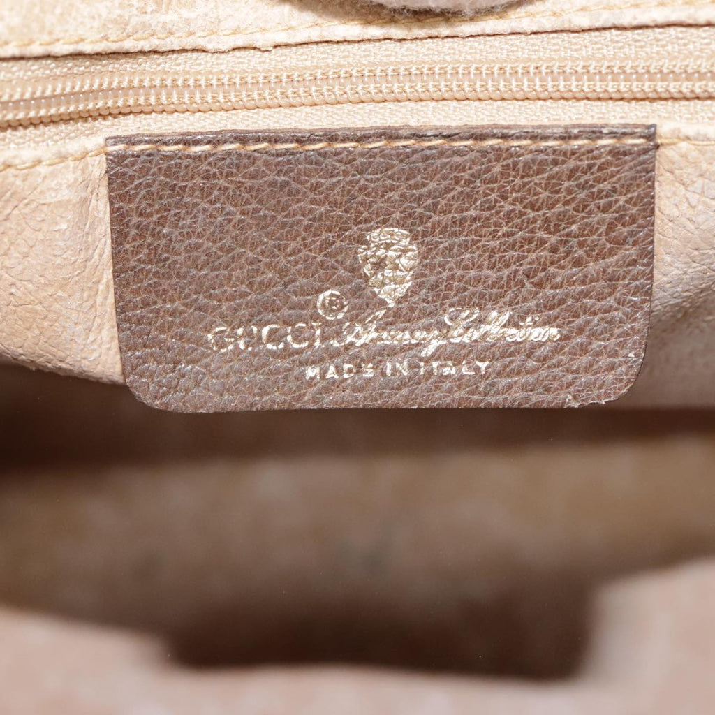GUCCI GG Canvas Web Sherry Line Boston Bag PVC Beige Green Red 90797