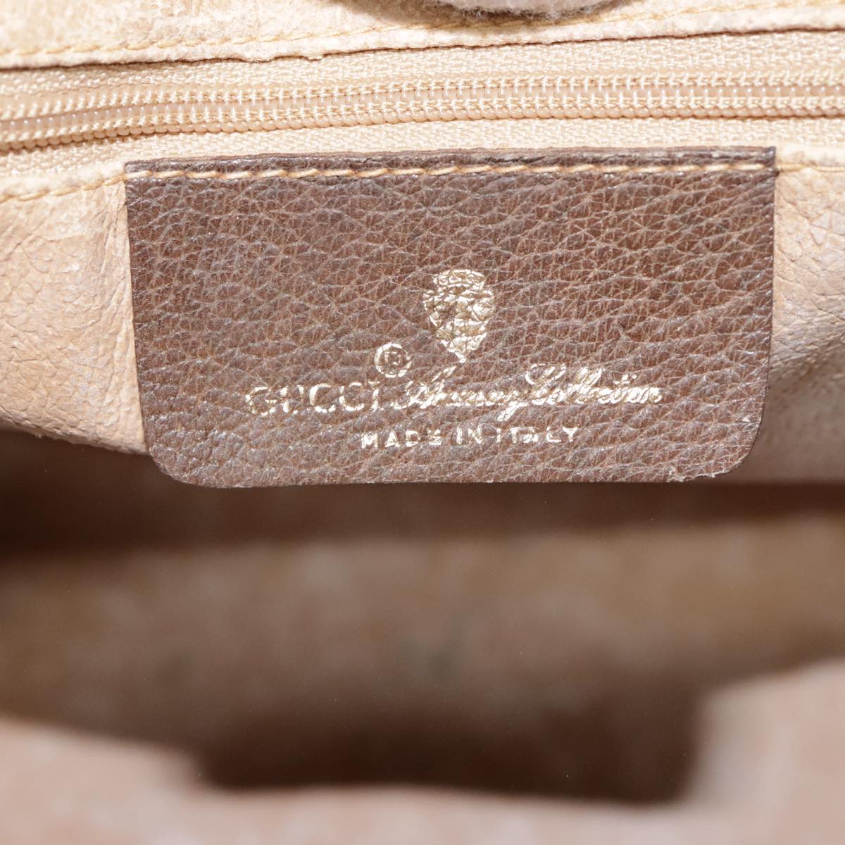 GUCCI GG Canvas Web Sherry Line Boston Bag PVC Beige Green Red 90797