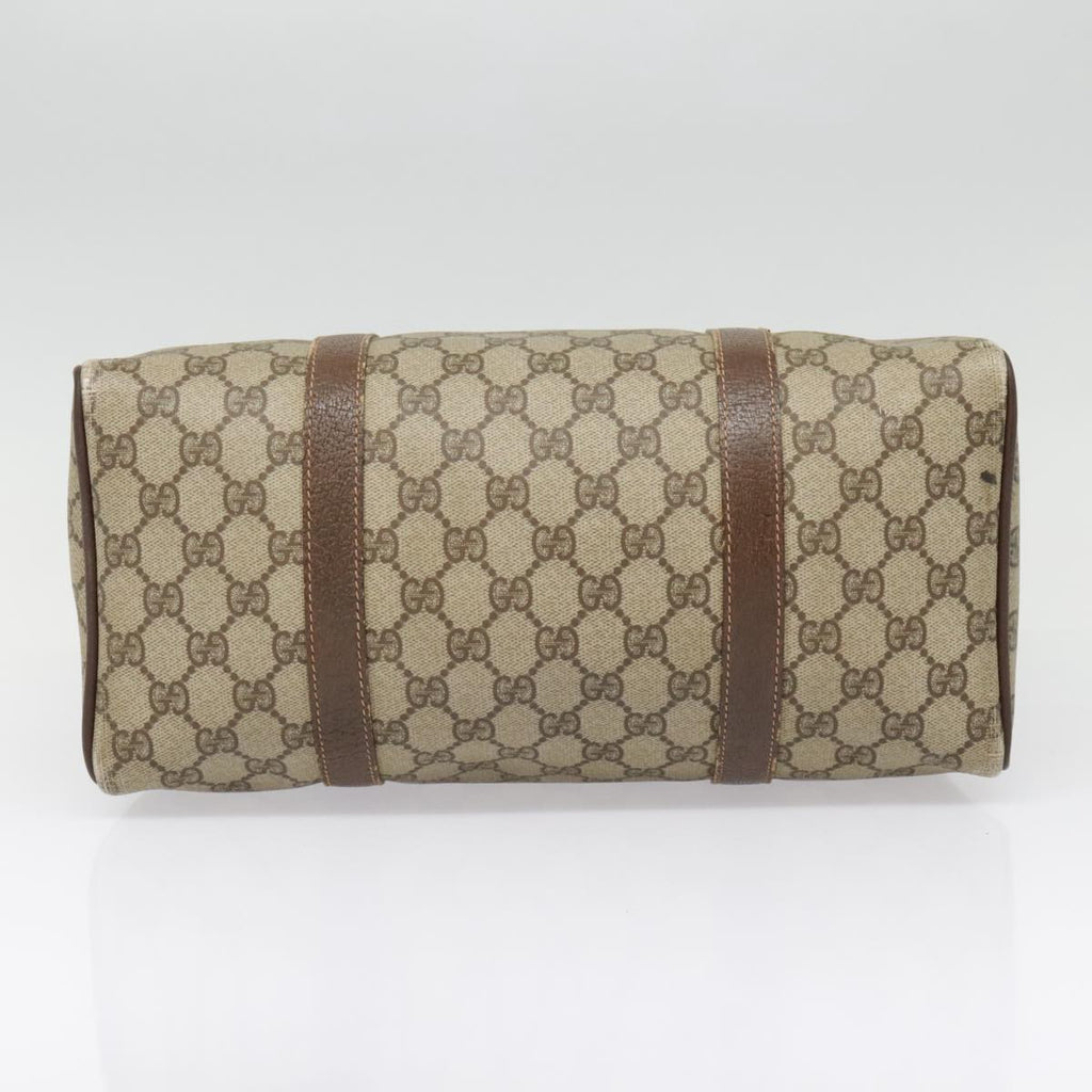 GUCCI GG Canvas Web Sherry Line Boston Bag PVC Beige Green Red 90797