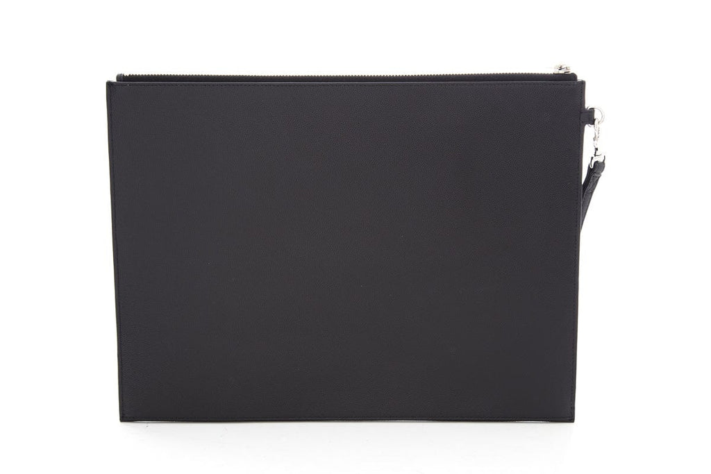 Saint Laurent Black Leather Clutch/Tablet Sleeve