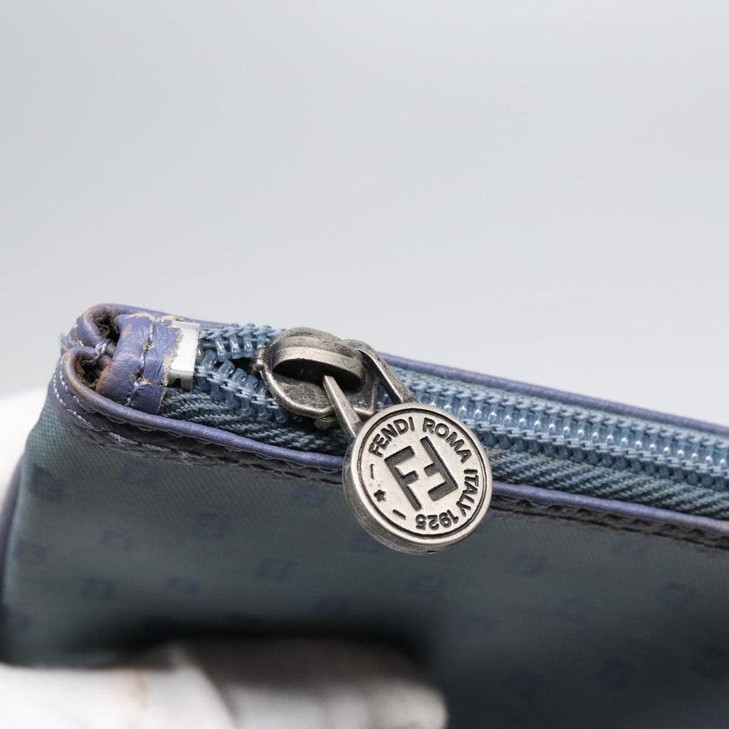 FENDI Clutch Bag PVCCanvas Blue 90806