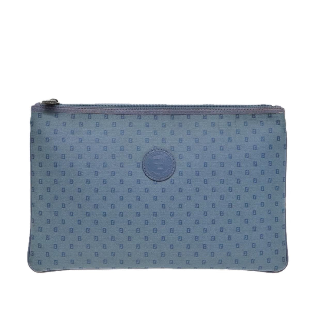 FENDI Clutch Bag PVCCanvas Blue 90806