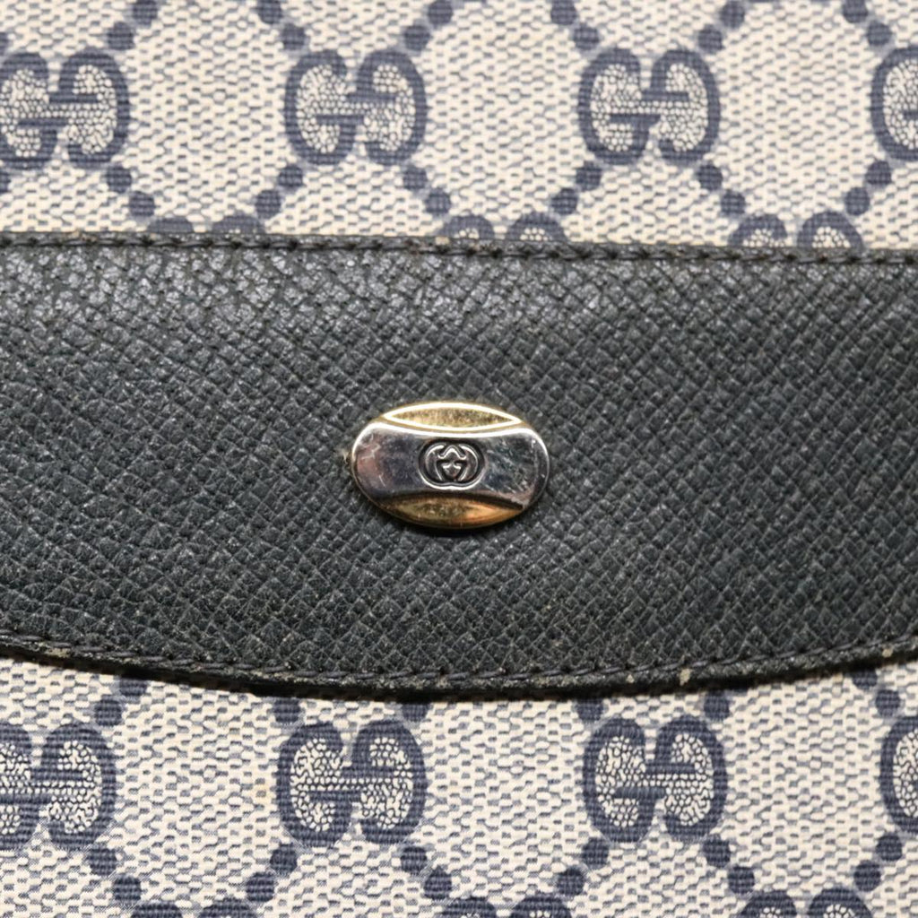 GUCCI GG Supreme Tote Bag PVC Leather Navy Gold 39 02 061 90807