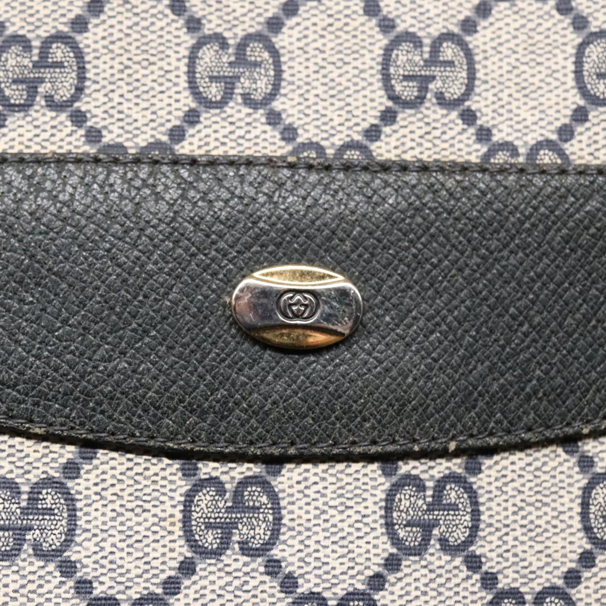 GUCCI GG Supreme Tote Bag PVC Leather Navy Gold 39 02 061 90807