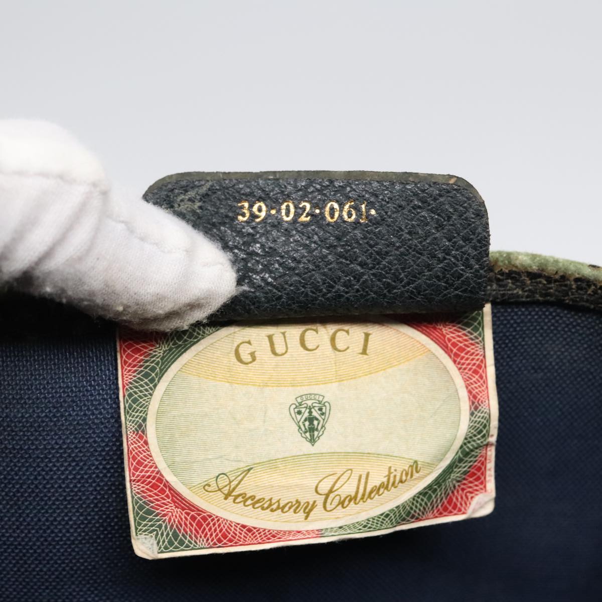 GUCCI GG Supreme Tote Bag PVC Leather Navy Gold 39 02 061 90807
