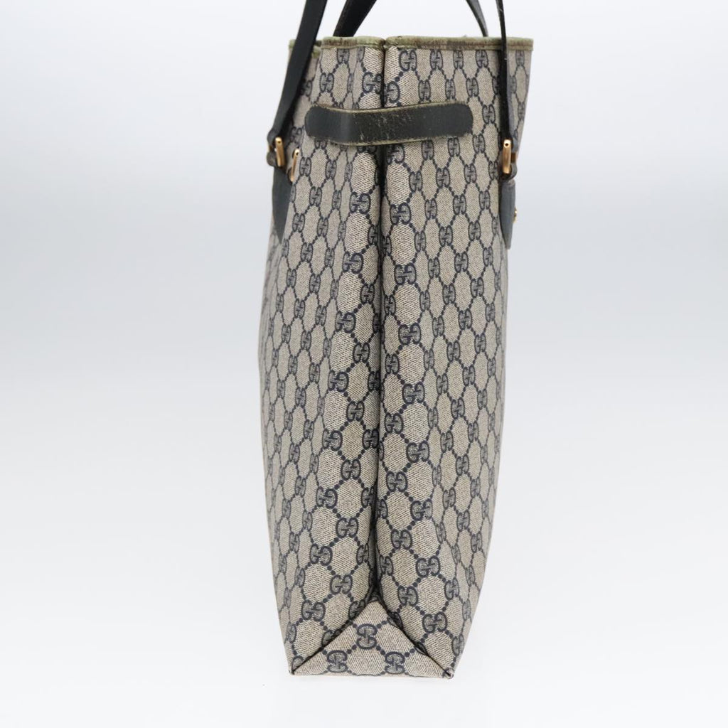 GUCCI GG Supreme Tote Bag PVC Leather Navy Gold 39 02 061 90807