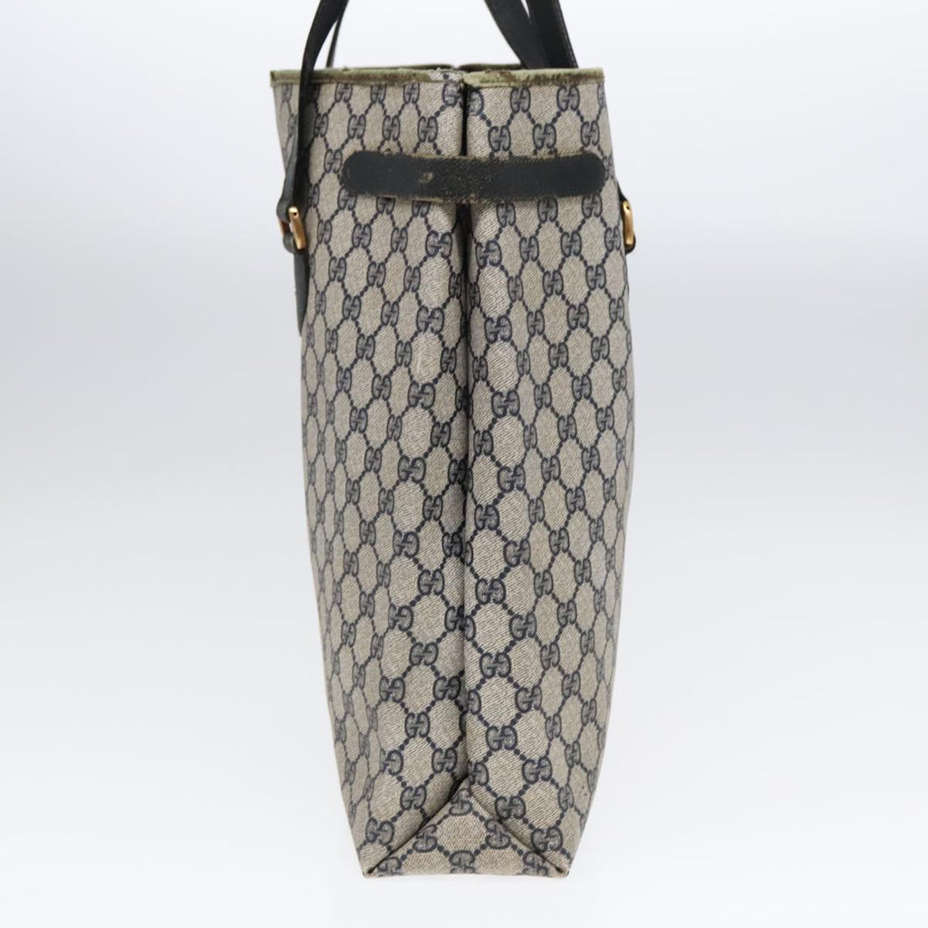 GUCCI GG Supreme Tote Bag PVC Leather Navy Gold 39 02 061 90807