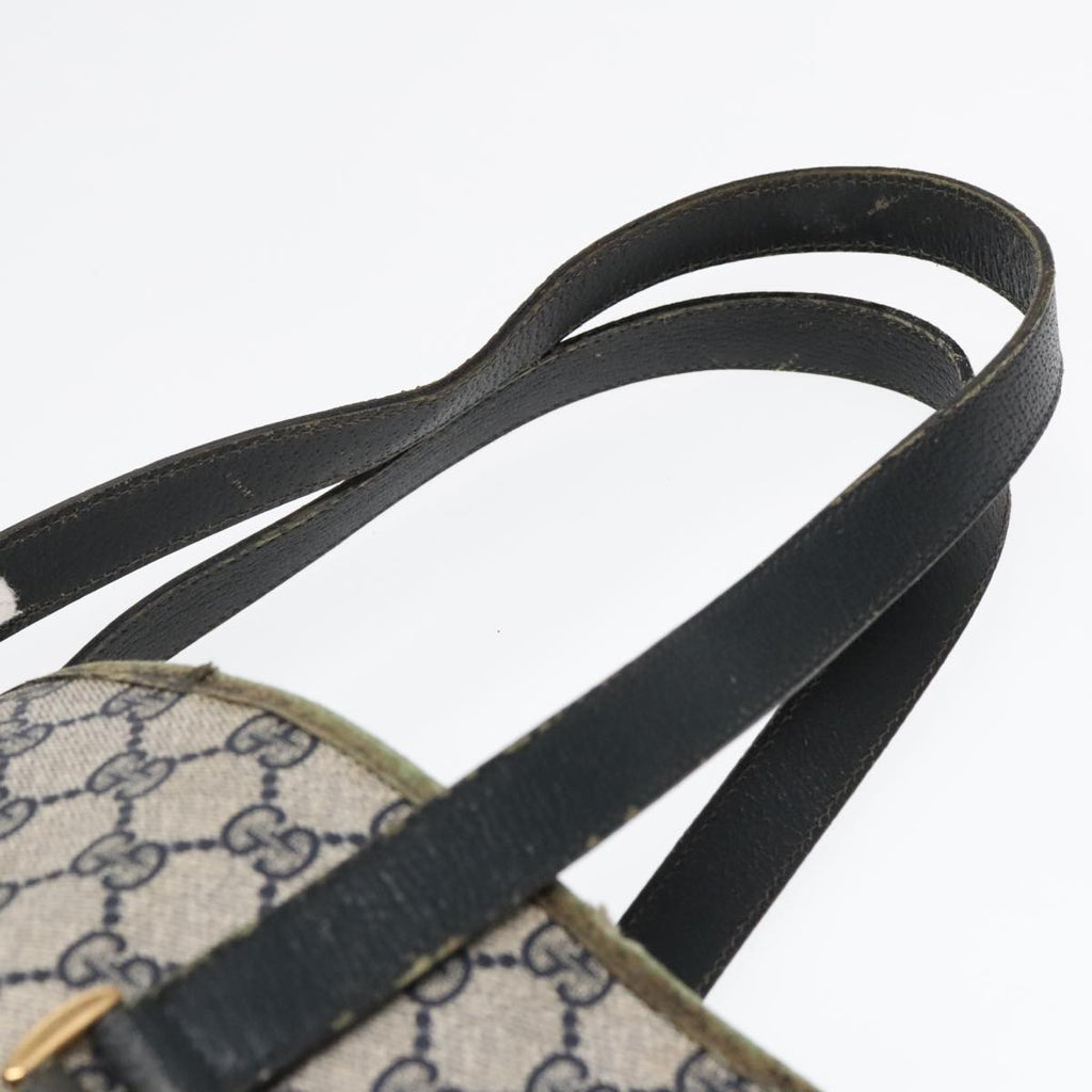 GUCCI GG Supreme Tote Bag PVC Leather Navy Gold 39 02 061 90807
