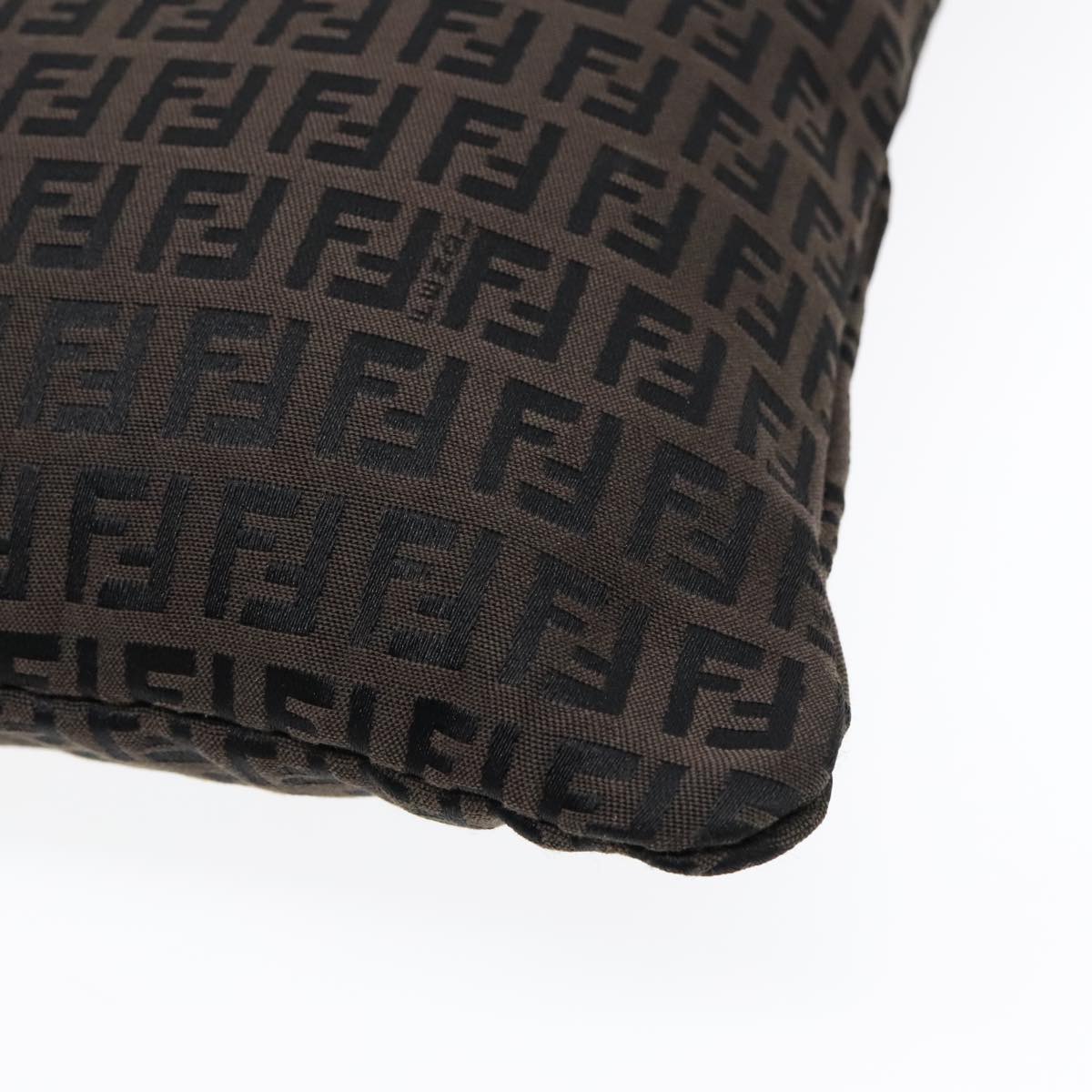 FENDI Zucchino Canvas Tote Bag Dark Brown 90829