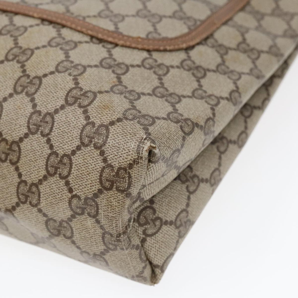 GUCCI GG Canvas Web Sherry Line Tote Bag PVC Leather Beige Green Red 90830