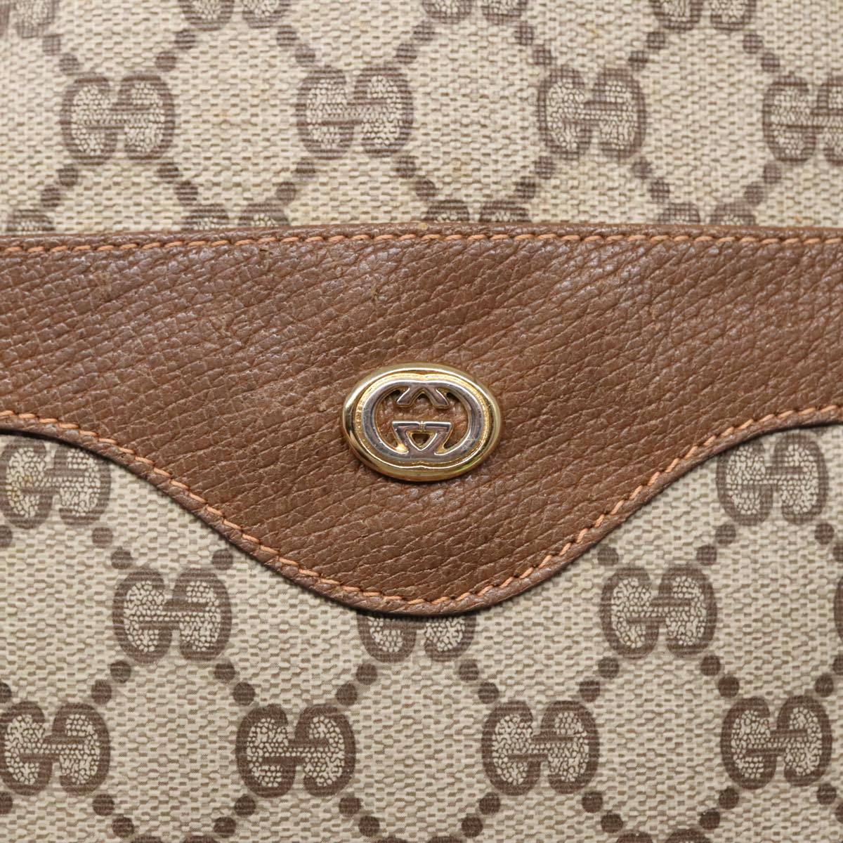 GUCCI GG Canvas Web Sherry Line Tote Bag PVC Leather Beige Green Red 90830