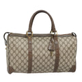 GUCCI GG Canvas Boston Bag PVC Leather Beige 90851