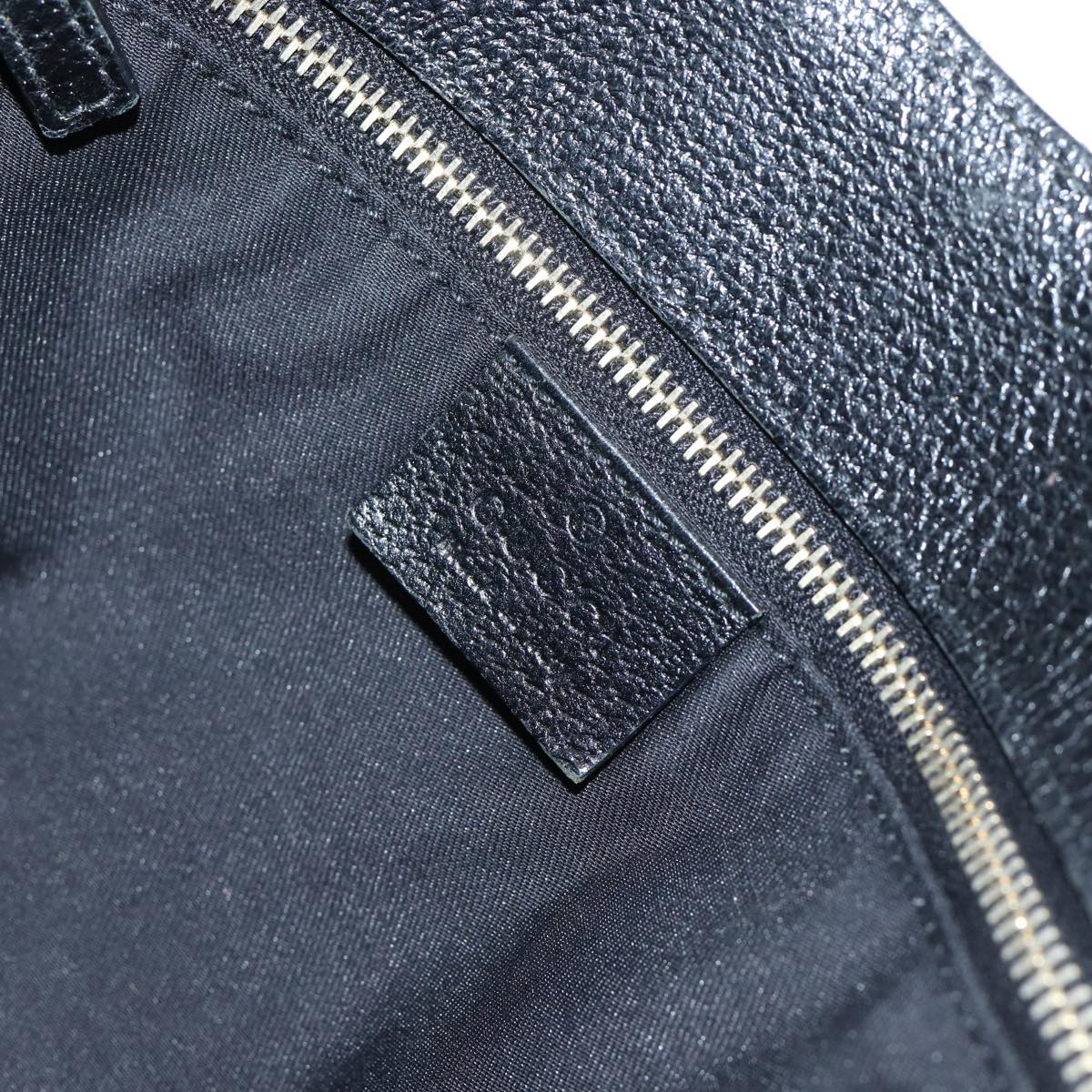GUCCI GG Canvas Bamboo Hand Bag Black 90867