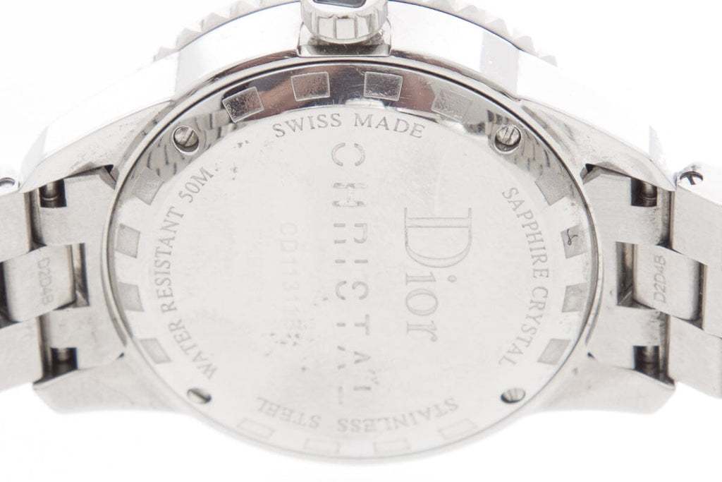 Dior Black & Silver Sapphire & Diamond Ladies Watch Set