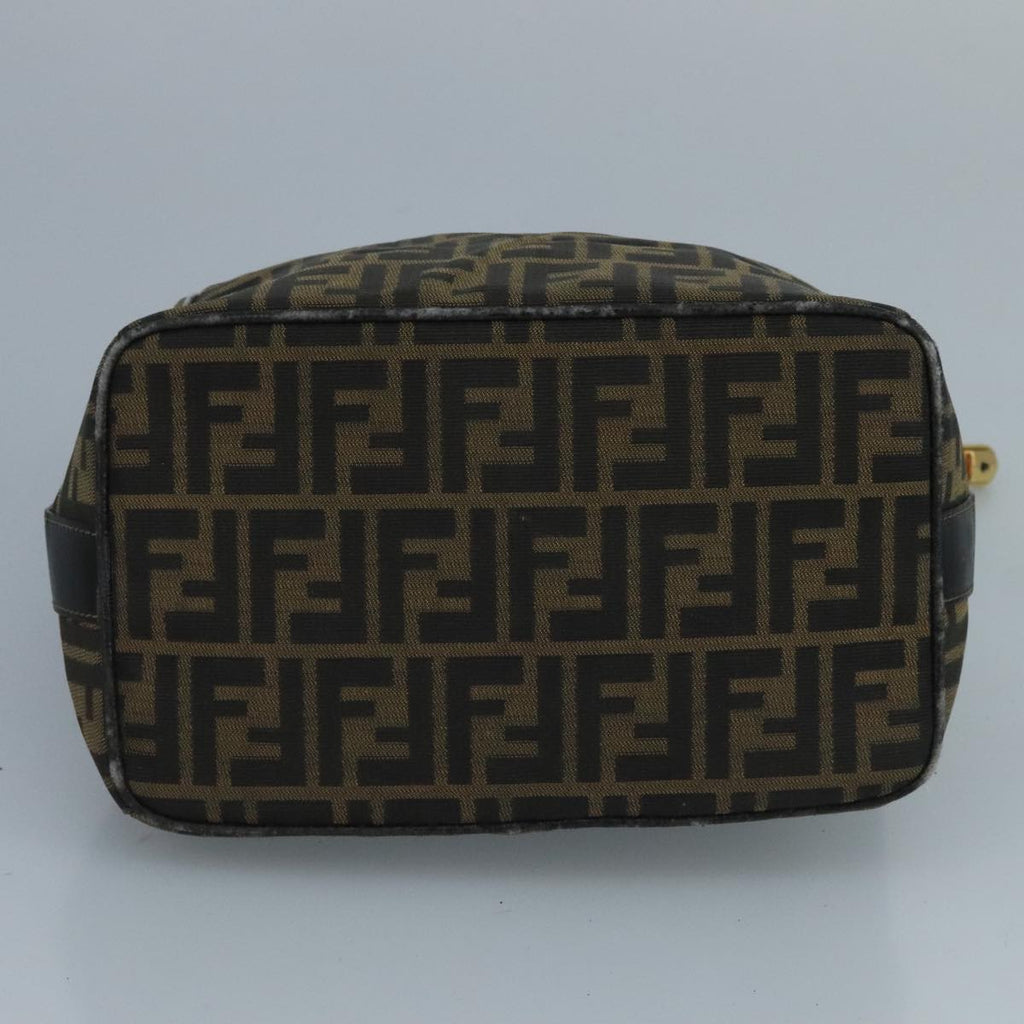 FENDI Zucca Canvas Pouch Brown Black 90910