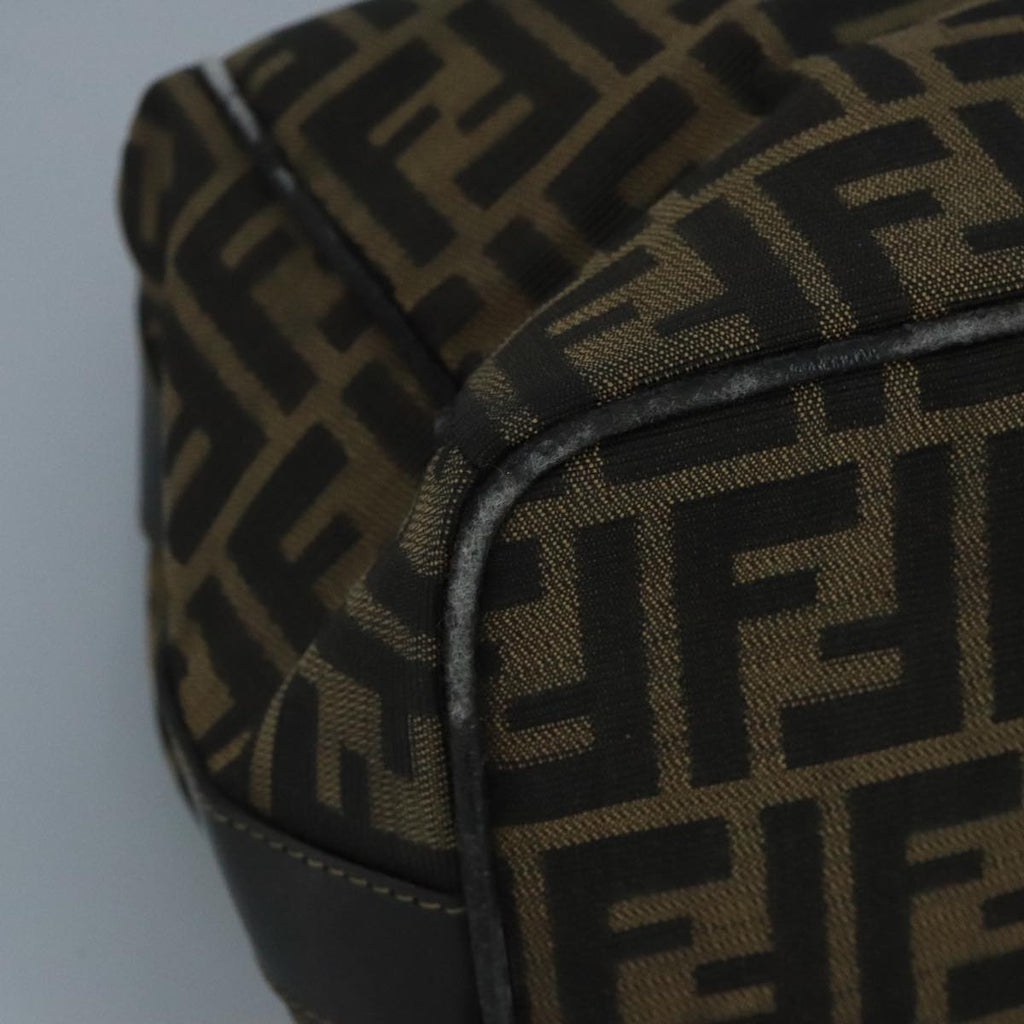 FENDI Zucca Canvas Pouch Brown Black 90910