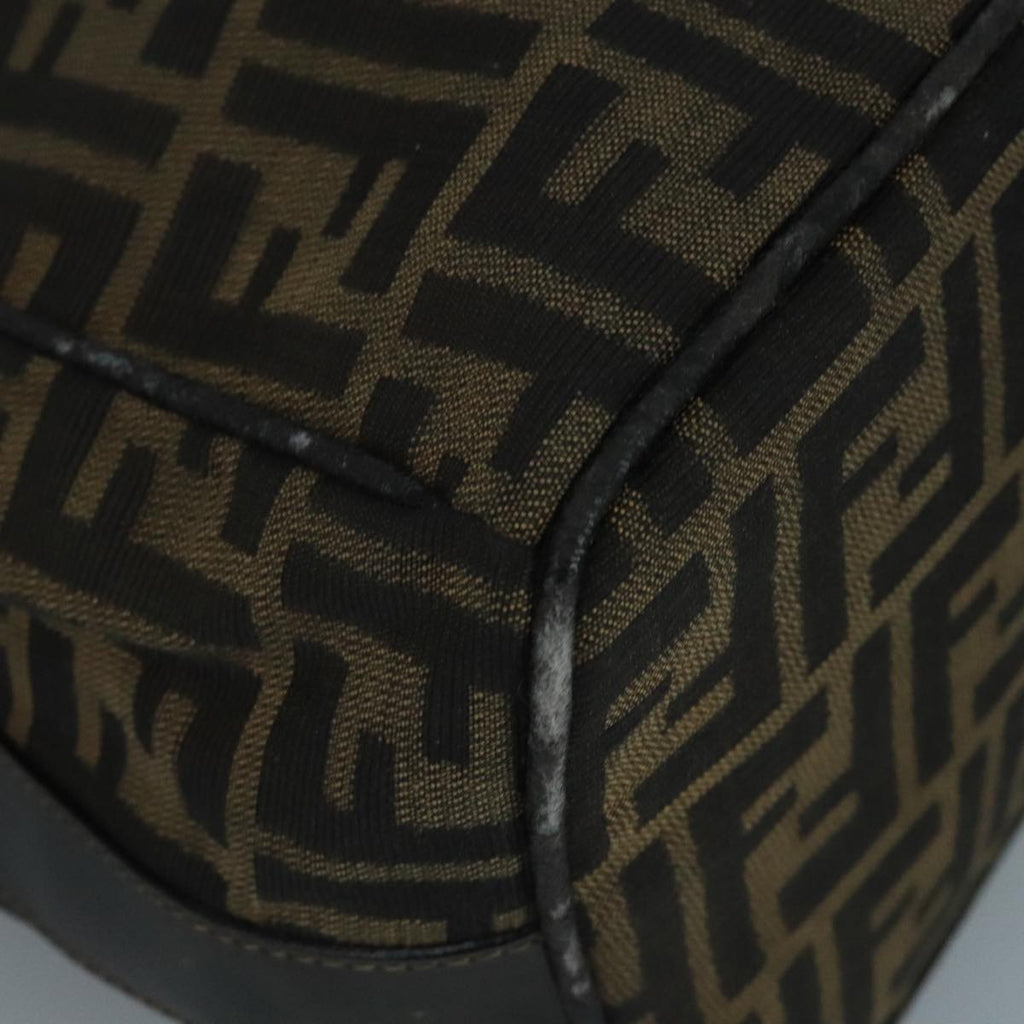 FENDI Zucca Canvas Pouch Brown Black 90910