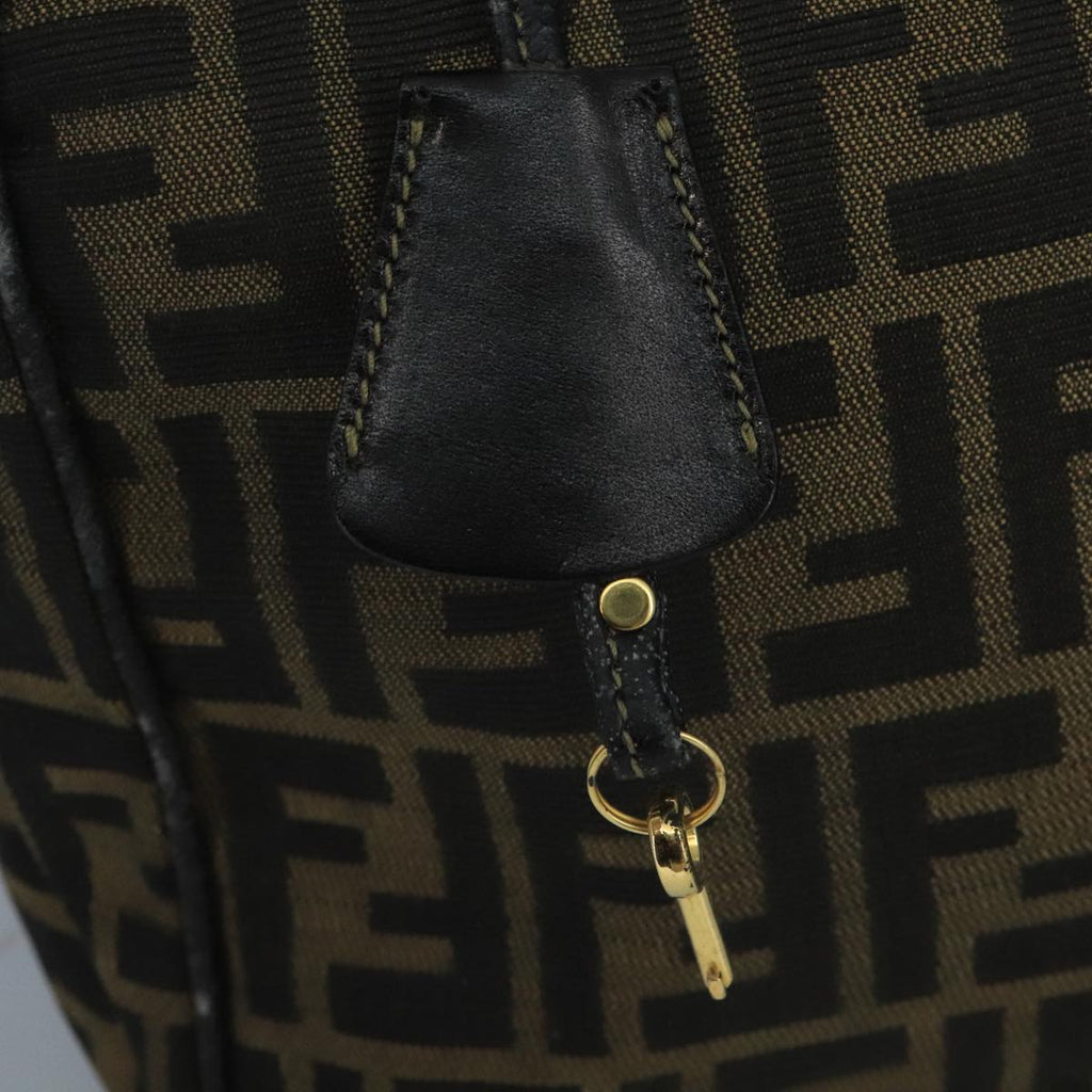 FENDI Zucca Canvas Pouch Brown Black 90910