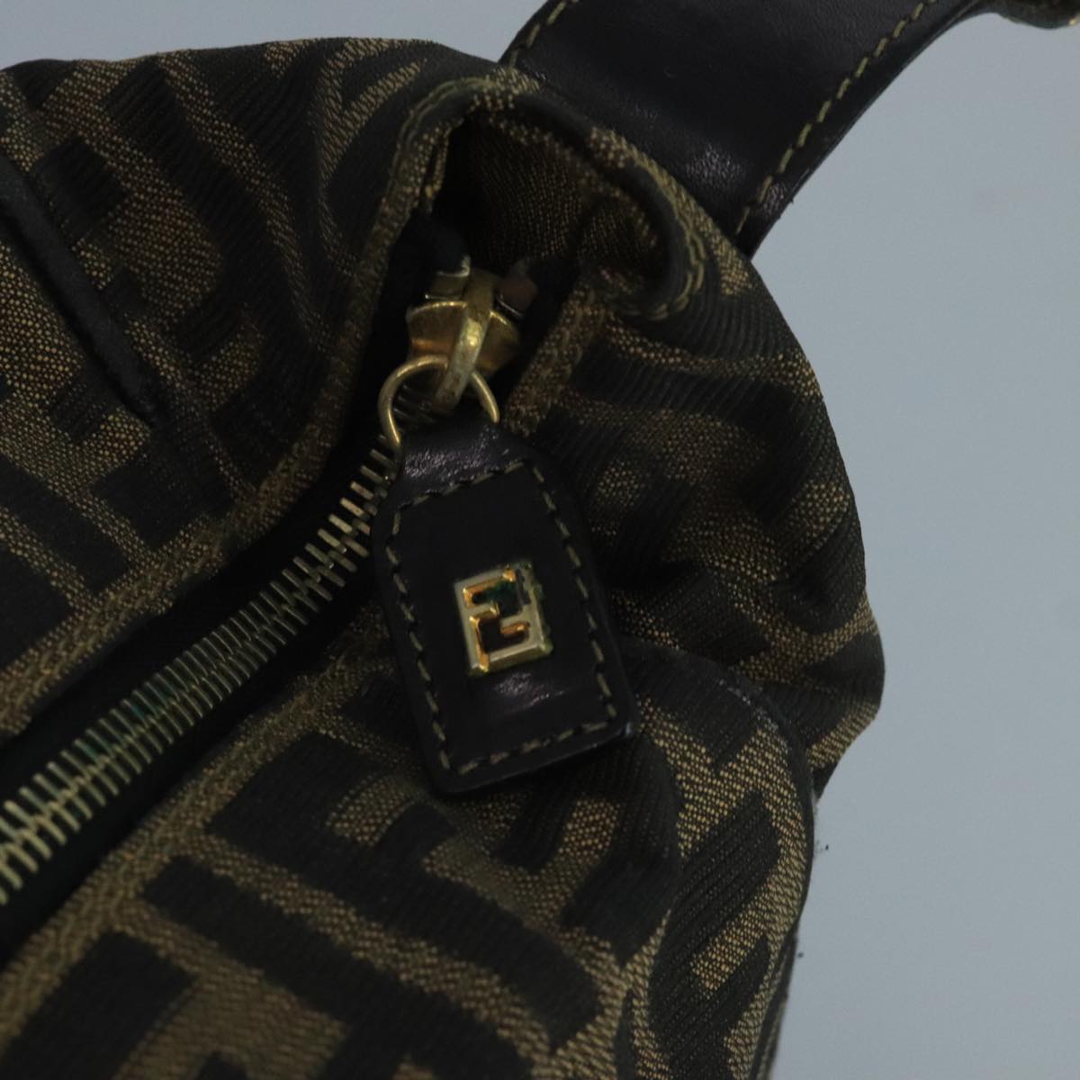 FENDI Zucca Canvas Pouch Brown Black 90910