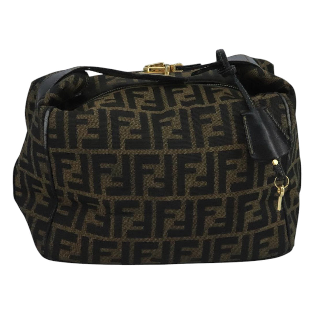 FENDI Zucca Canvas Pouch Brown Black 90910