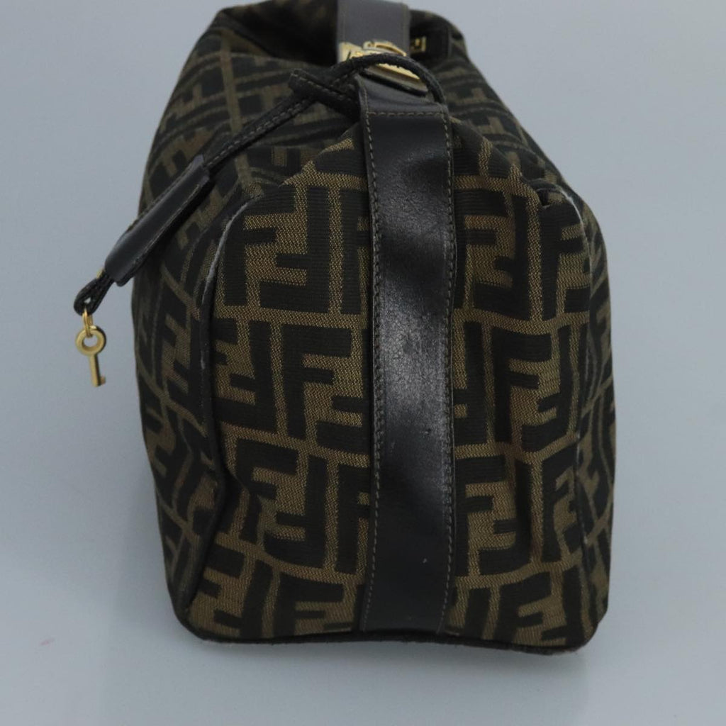 FENDI Zucca Canvas Pouch Brown Black 90910