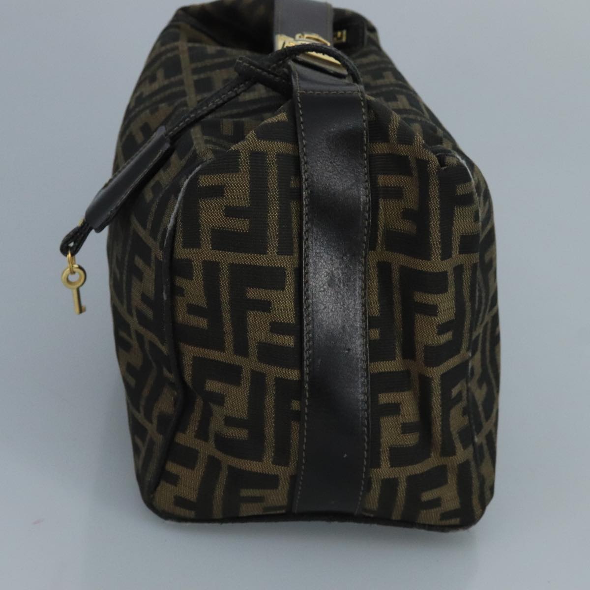 FENDI Zucca Canvas Pouch Brown Black 90910