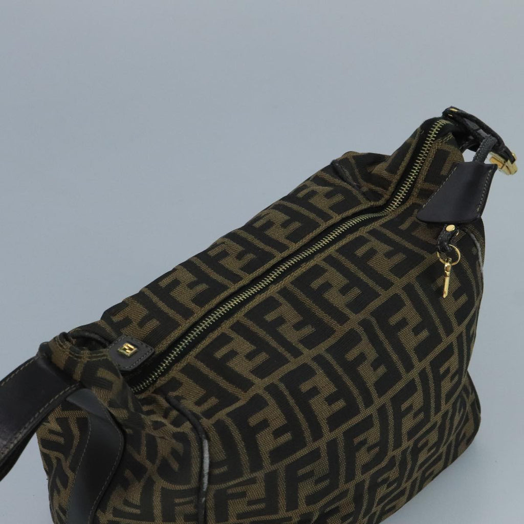FENDI Zucca Canvas Pouch Brown Black 90910