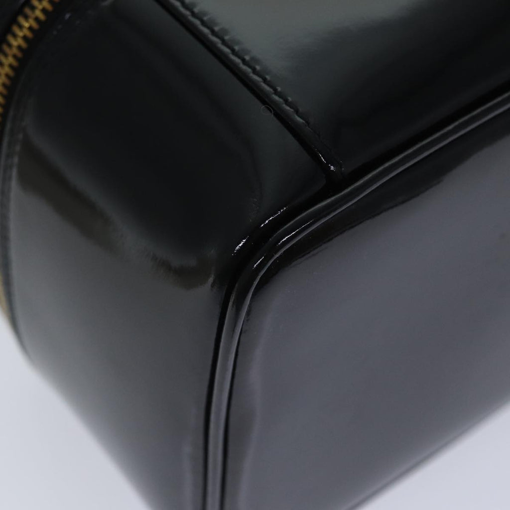 GUCCI Bamboo Vanity Cosmetic Pouch Enamel Black Gold 032 1705 0150 90937