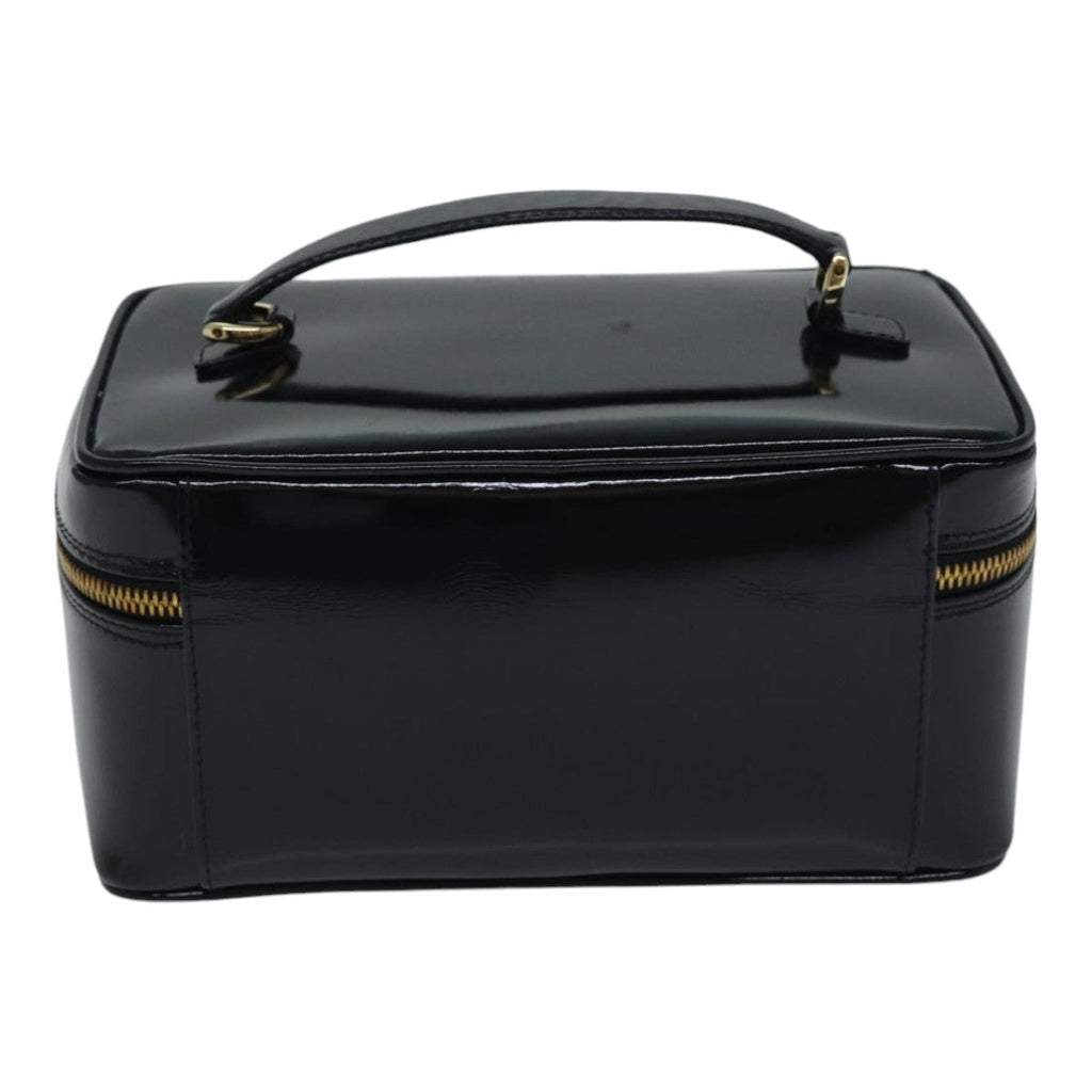 GUCCI Bamboo Vanity Cosmetic Pouch Enamel Black Gold 032 1705 0150 90937