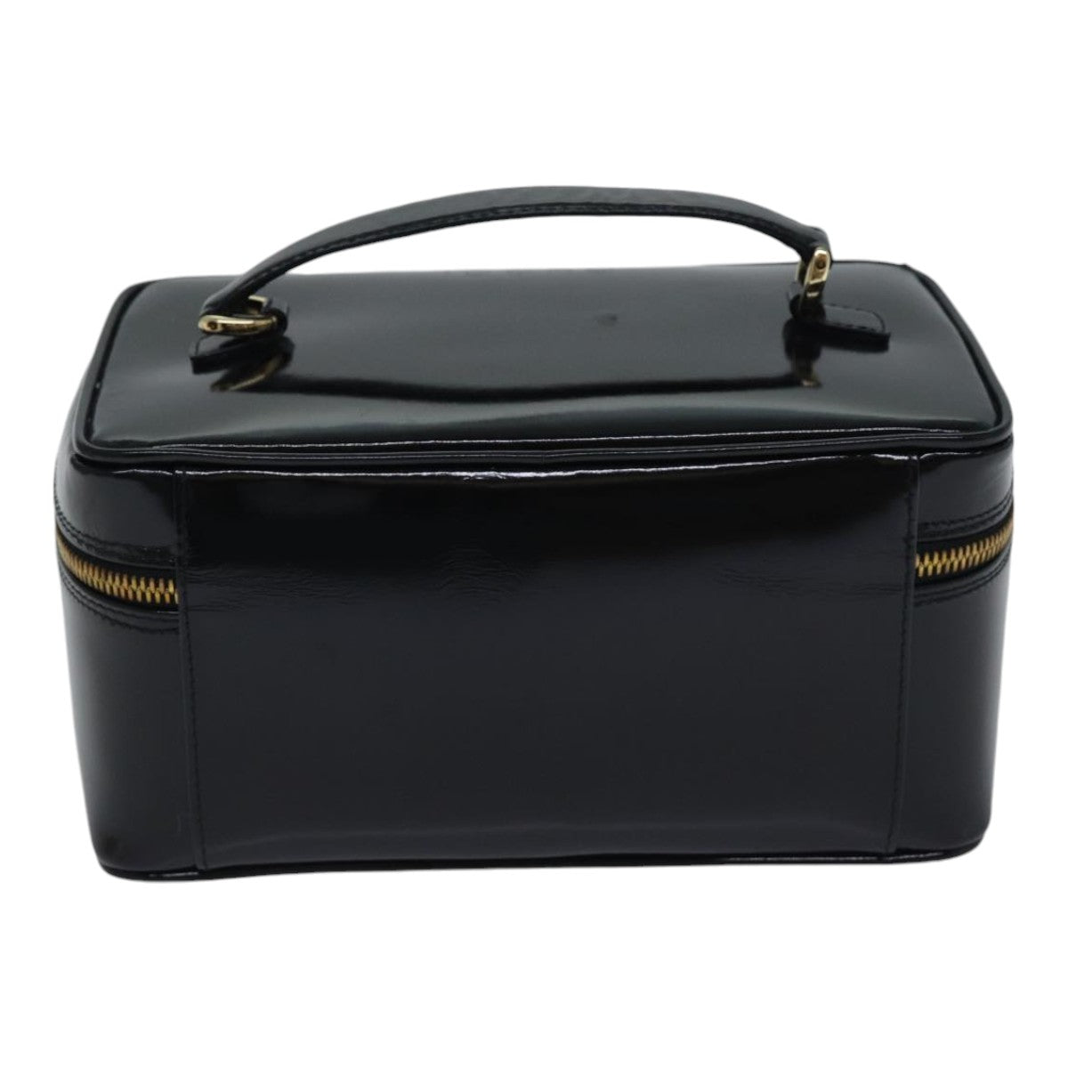 GUCCI Bamboo Vanity Cosmetic Pouch Enamel Black Gold 032 1705 0150 90937
