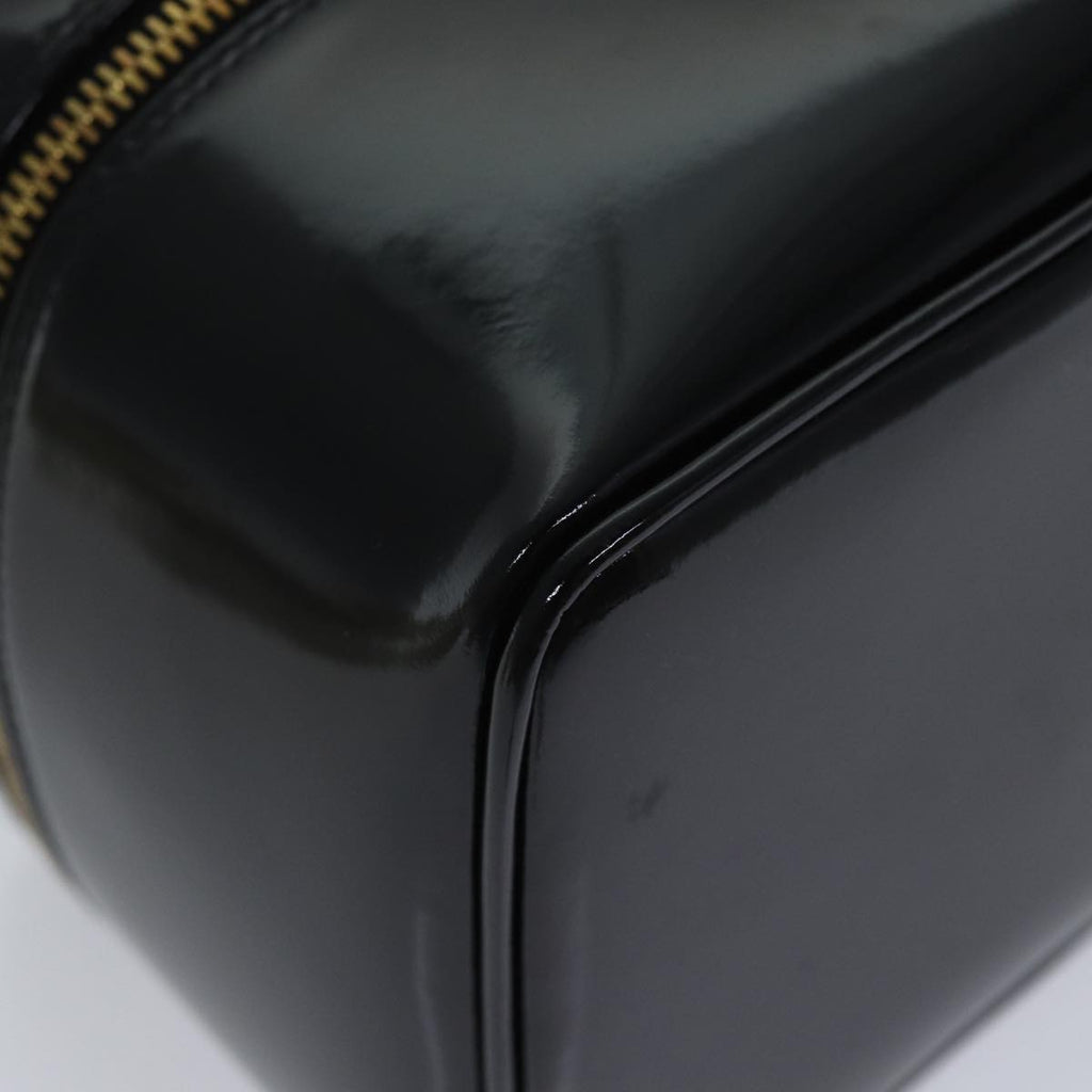 GUCCI Bamboo Vanity Cosmetic Pouch Enamel Black Gold 032 1705 0150 90937