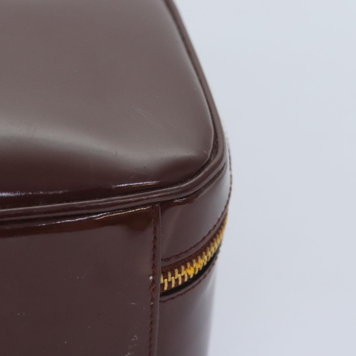 GUCCI Hand Bag Enamel 2way Brown Gold 000 270 0323 90951