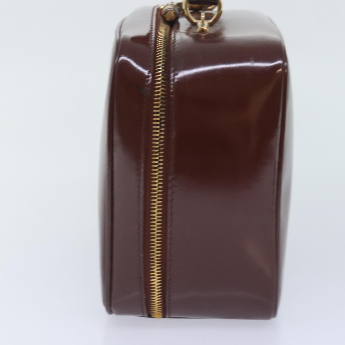 GUCCI Hand Bag Enamel 2way Brown Gold 000 270 0323 90951