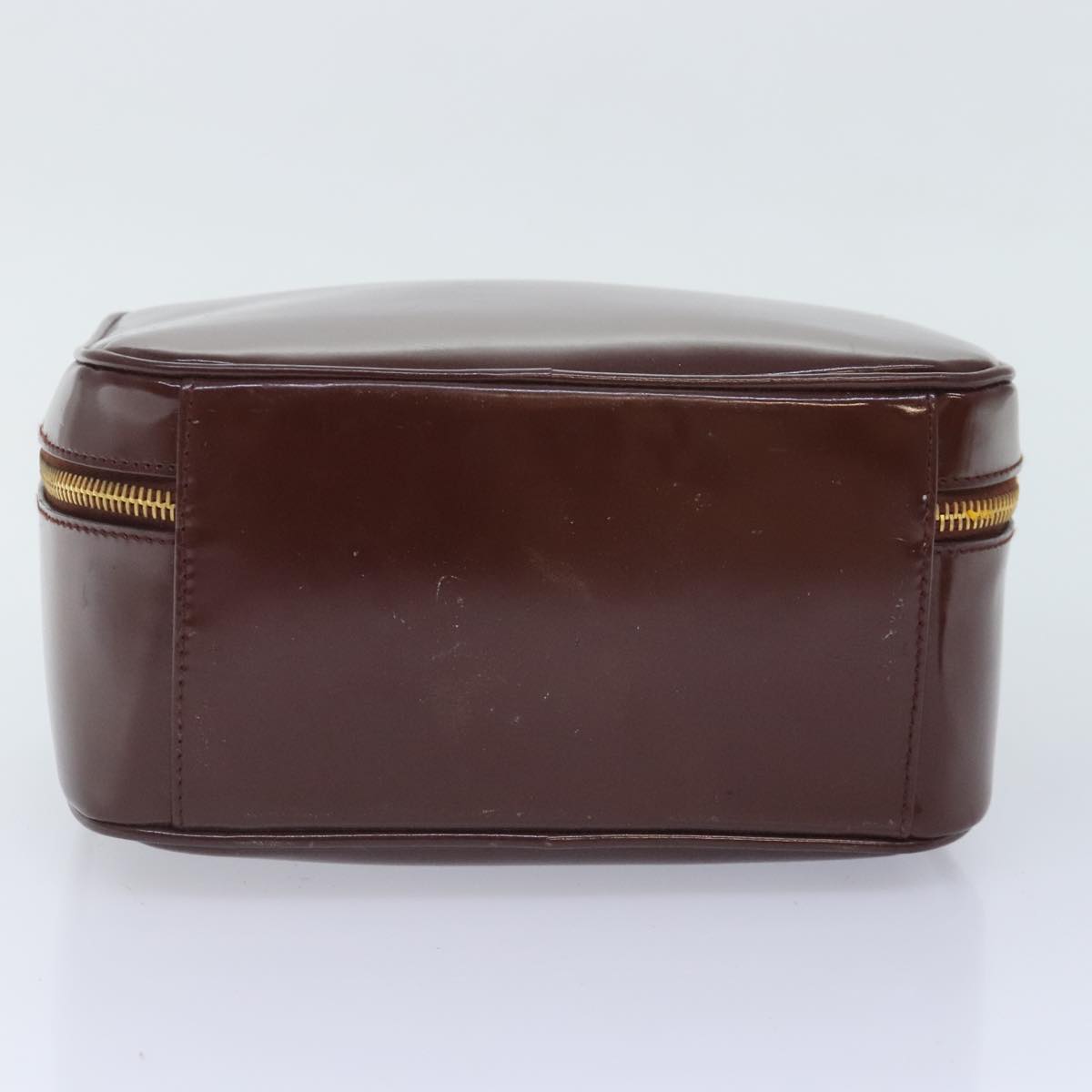 GUCCI Hand Bag Enamel 2way Brown Gold 000 270 0323 90951