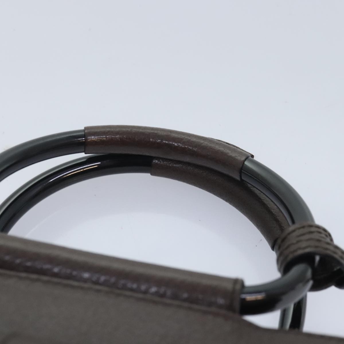 GUCCI Hand Bag Leather Brown Gold 000 2058 0308 6 90953