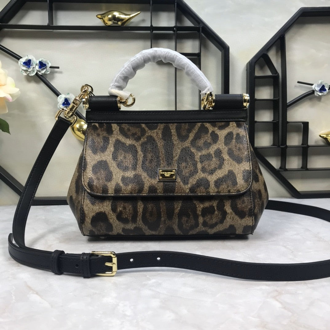 GLAMI Leopard Print Small Sicily Top Handle Bag Muticolour For Women 7.8in/20cm GLAMI