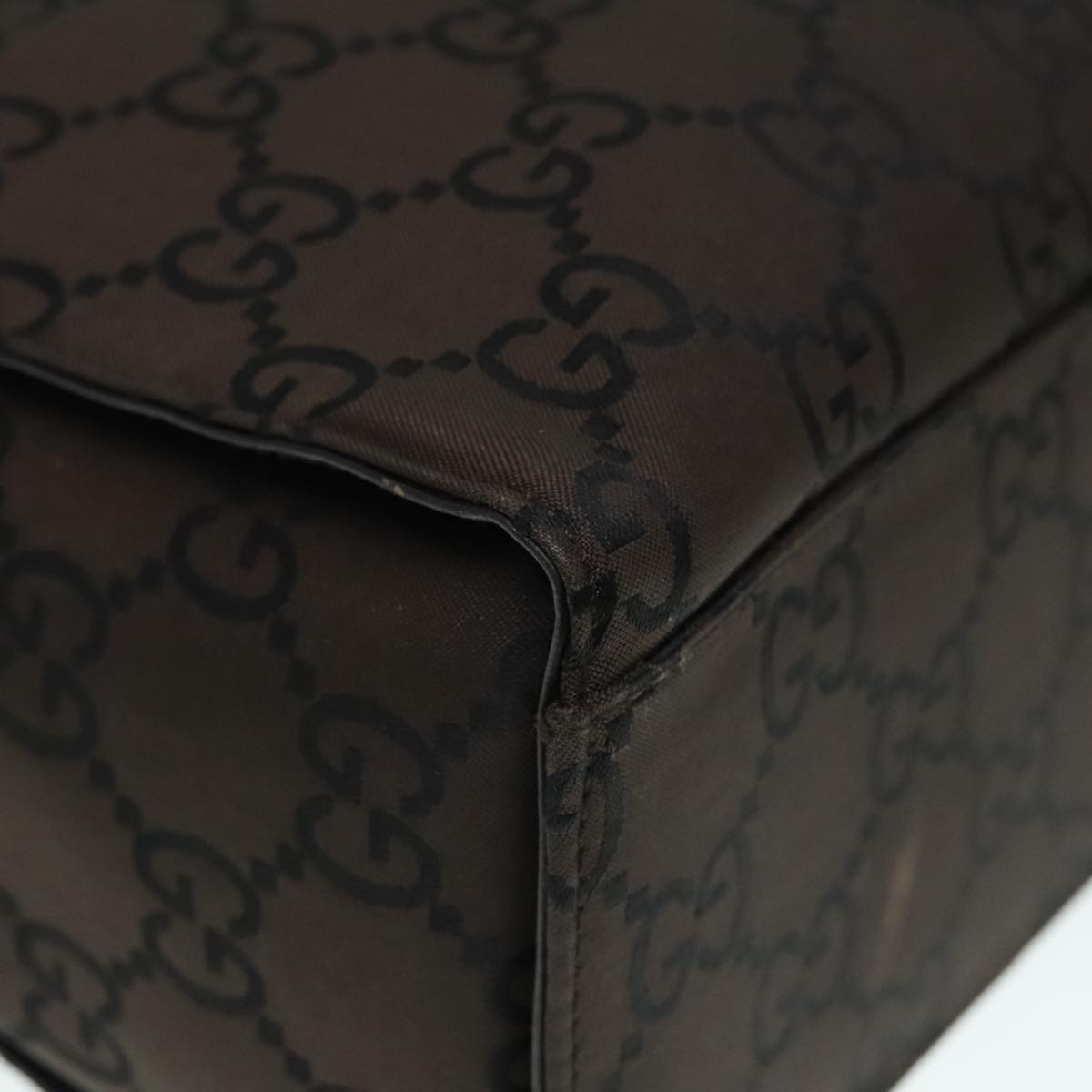 GUCCI GG Canvas Bamboo Hand Bag Brown Silver 002 1016 91003