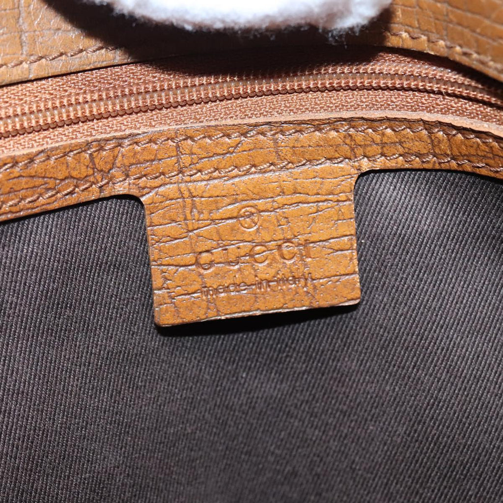 GUCCI GG Canvas Bamboo Hand Bag Beige 112526 91004