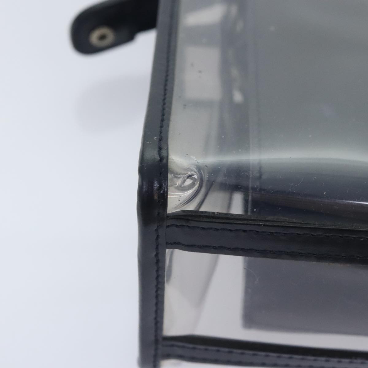 GUCCI Clutch Bag Vinyl Clear Black Silver 039 2058 0719 5 91030