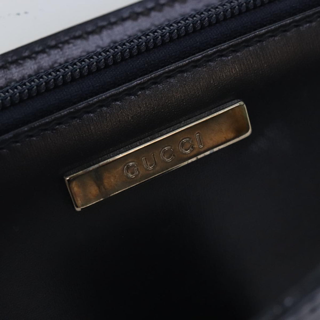 GUCCI Clutch Bag Vinyl Clear Black Silver 039 2058 0719 5 91030