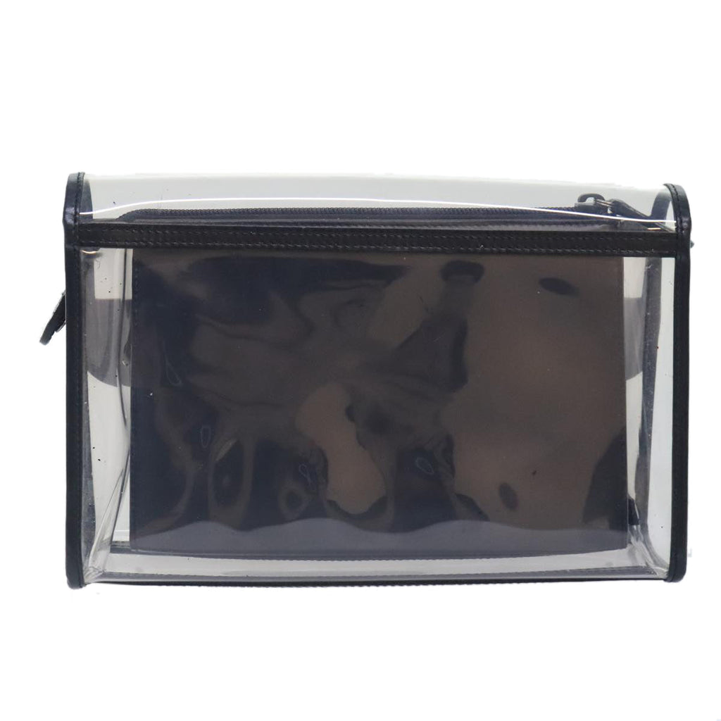 GUCCI Clutch Bag Vinyl Clear Black Silver 039 2058 0719 5 91030